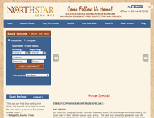 Tablet Screenshot of northstarlodgings.com